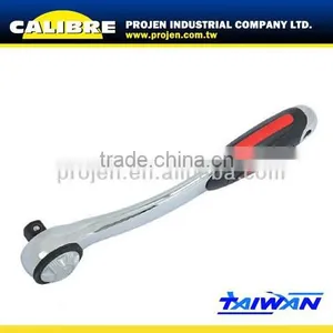 CALIBRE 72T 1/2" Dr Chrome Curved Ratchet Handle Wrench Ratchet Wrench thumbnail-1