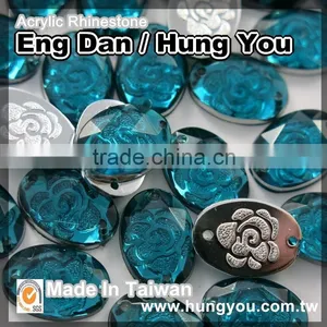 Unique Designs Transparent Flat Back Embossed Sew on Acrylic Rhinestone thumbnail-2