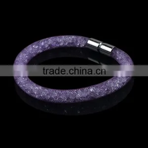 2015 New Design High Good Quality Mesh Stardust Magnetic Bracelet for Women thumbnail-5