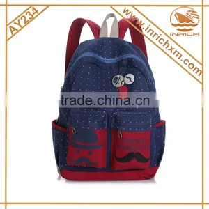 2014 Hot Sell Girls Backpack Satchel Canvas Cheap Rucksack Quality Choice thumbnail-1