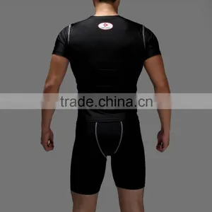 Men's Compression Tights T Shirt Running Bicycle Fitness Tees Outdoor Moisture Wicking Quick-drying T-shirt thumbnail-6