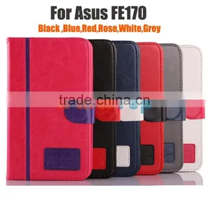 Wholesale Colored Leather Case For Asus FonePad 7 FE170CG FE170 Flip Cover TPU Protective Case thumbnail-1