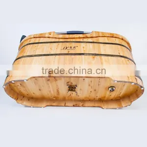 Wooden Bathtub Spa Tub Freestanding Shower Tub thumbnail-2