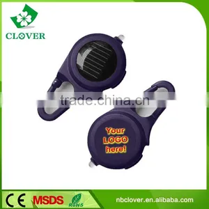 CL0322 ABS Mini 1 Led Solar Mini Led Keychain With Carabiner thumbnail-1