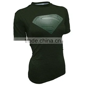 Avengers United States Super Hero Clothing Apparel Women's Sports Running Tights Spandex Slim 3D Printing t Shirt thumbnail-2