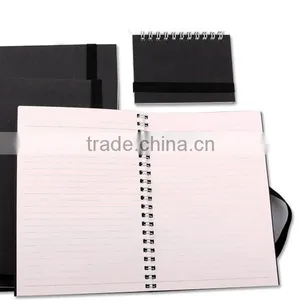 A4/A5/A6/B6/A7 Black Spiral Kraft Note Book Lined With Elestic Band thumbnail-3