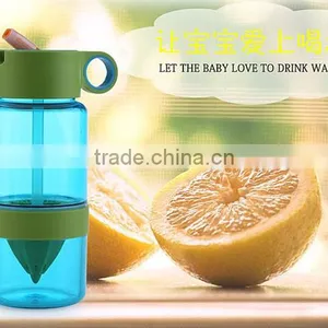 BPA Free Clear Infuser Lemon Plastic Fruit Drinking Water Bottle thumbnail-3