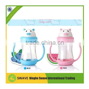 2016 Hot Sell Baby Drinking Plastic Cups 180cc Baby Bottle Straw With Handle P76750 thumbnail-3