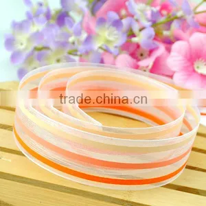 Hot Sale Organza Printed Wired Ribbon for Decoration thumbnail-5