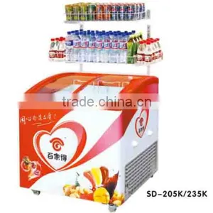 Curved Glass Door Chest Display Freezer for Commercial Use thumbnail-1