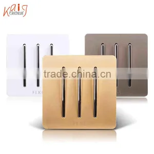 10a 250v Pust Button Wall Mounted Home Electric Switch 3 Gang 1 Way or 2 Way thumbnail-2