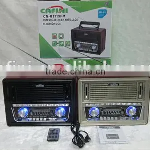 Hot Vintage Wood Portable Radio With Mp3 Player and Speaker thumbnail-1