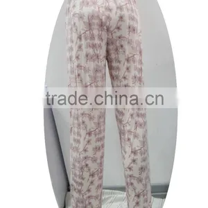 Pink Floral Printed Pajama Trousers thumbnail-3