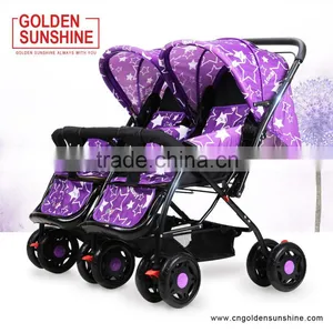 European Market Top Quality Twins Baby Stroller|Baby Carriage With Bidirectional Handle thumbnail-4