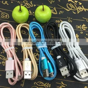 Durable 1m Nylon Braided Usb Cable for Android Phones, Micro Usb v8 Charger Cable Charging Cord thumbnail-5