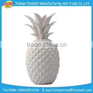 Handmade Hotsale Ceramic Figurines Unpainted Pineapple for Promotion thumbnail-1