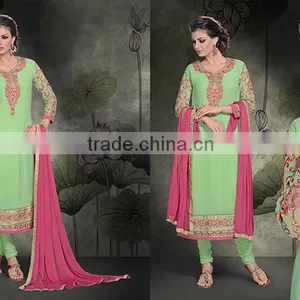 MUSTARD GEORGETTE SALWAR SUIT thumbnail-3