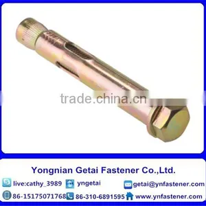 Zinc Yellow Hex Bolt Sleeve Anchor thumbnail-1