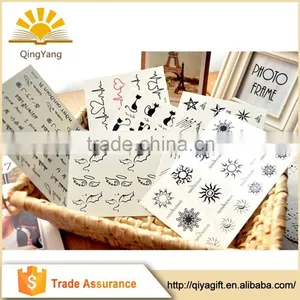 Custom Normal Self Adhesive Water Transfer Sexy Body Temporary Tattoo Sticker thumbnail-1
