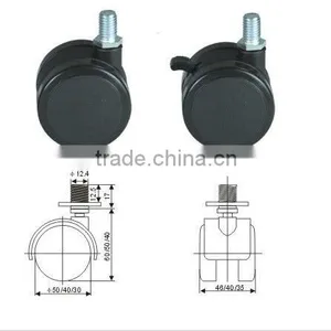 Office Chair Nylon Caster With Thread DWG-A001 thumbnail-1