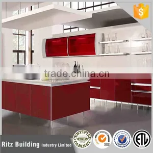 Iran Kitchen Cabinet, Red Color High Gloss Kitchen Cabinet thumbnail-1