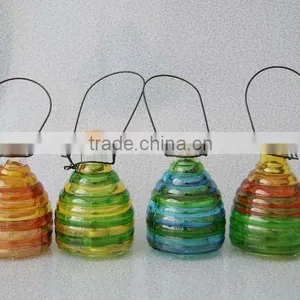 Colored Glass Wasp Bottle thumbnail-1