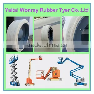 Made in China Mobile High Strength Scissor Work Lift Platform Solid Tire 16x5x12 Without Brake thumbnail-1