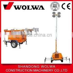 4 Lamp 1000w Mobile Light Tower With Tire Wheel thumbnail-1