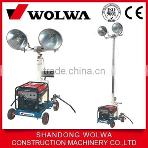 Portable 1000w*2 4 Section Diesel Engine Light Tower thumbnail-1