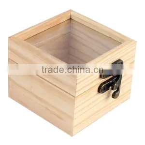 High-grade Wooden Packaging Box Transparent Window Custom Display Wood Box thumbnail-4