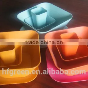 Best Seller and Feedbackeco Friendly Bio Bamboo Fiber Camping Bowls and Plates thumbnail-1