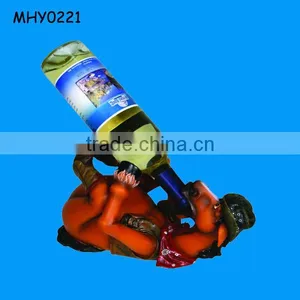Funny Popular Red Resin Horse Table Wine Bottle Holder thumbnail-1