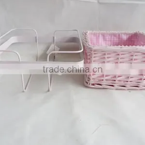 High Quality Square Wicker Basket Decorative Wire Bread Basket thumbnail-5