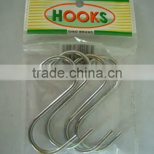 Metal "s" Hook Stainless Steel Chrome Plate thumbnail-1