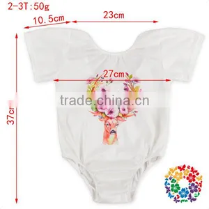 3 Pack Infant And Toddler White Summer Jumpsuits Natural Organic Blank Baby Onesie thumbnail-5