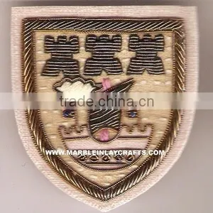 Zari Hand Embroidery Badges, Embroidered Patches thumbnail-1