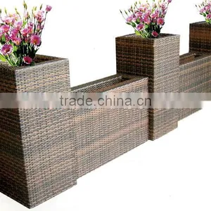 Outdoor 5 Pics Rattan Flowerpot Sets Garden Supplies thumbnail-1