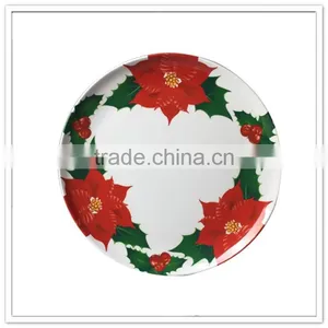 Professional China Manufacturer Custom Printed Reusable Melamine Kids Christmas Plate thumbnail-4