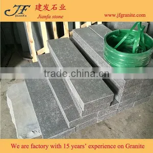 Flamed G684 Black Basalt Granite Kerbstone & Curbstone thumbnail-1