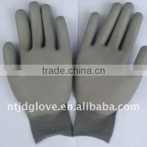 13G With Grey PU Coating /PU GLOVE. thumbnail-1
