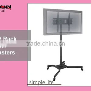 Height Adjustable Swivel TV Floor Stand, Telescoping Plasma TV Bracket thumbnail-5
