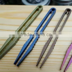 TK-2878 Trumpet Outdoor Camping Travel Home EDC TC4 Titanium Alloy Tweezer thumbnail-1