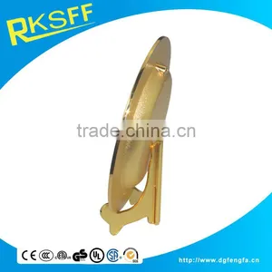 Zinc Alloy Custom Made Tourism Gold Souvenir Plate With Display Stand thumbnail-5