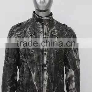 2014 Wholesell Oem Service Italy Milan Fashion Leather Jacket For Men thumbnail-1