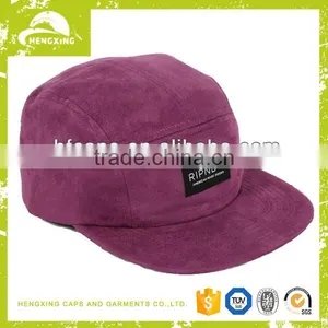Hengxing Custom Suede Cap Wholesale Blank 5 Panel Suede Hat thumbnail-1