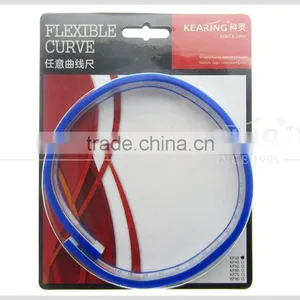 Kearing Flexible Curve Ruler 30cm&12 Inch Length for Curve Line Drawing Measuring Tape Blue & Red Ruler Colour #KF30 thumbnail-2