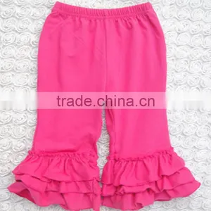 Best Selling Solid Color Baby Girls Fall Ruffle Pants thumbnail-3