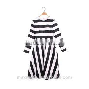 New Sexy Black White Stripes Chevron Print Strapless Evening Dress Fancy Maxi Dress Bodycon Dresses For Summer thumbnail-4