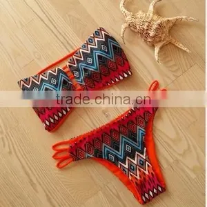 2016 Retro Sexy Print Bikini Women Swimsuit thumbnail-1