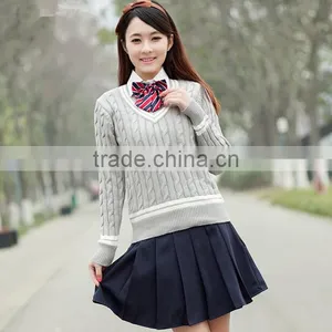 Own Brand Junior and Senior Girls High School Uniforms Suit Vest Shirt School Uniforms thumbnail-2